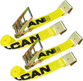 4 Inch x 30 Foot 2 Pack Ratchet Strap with Flat Hooks K7537