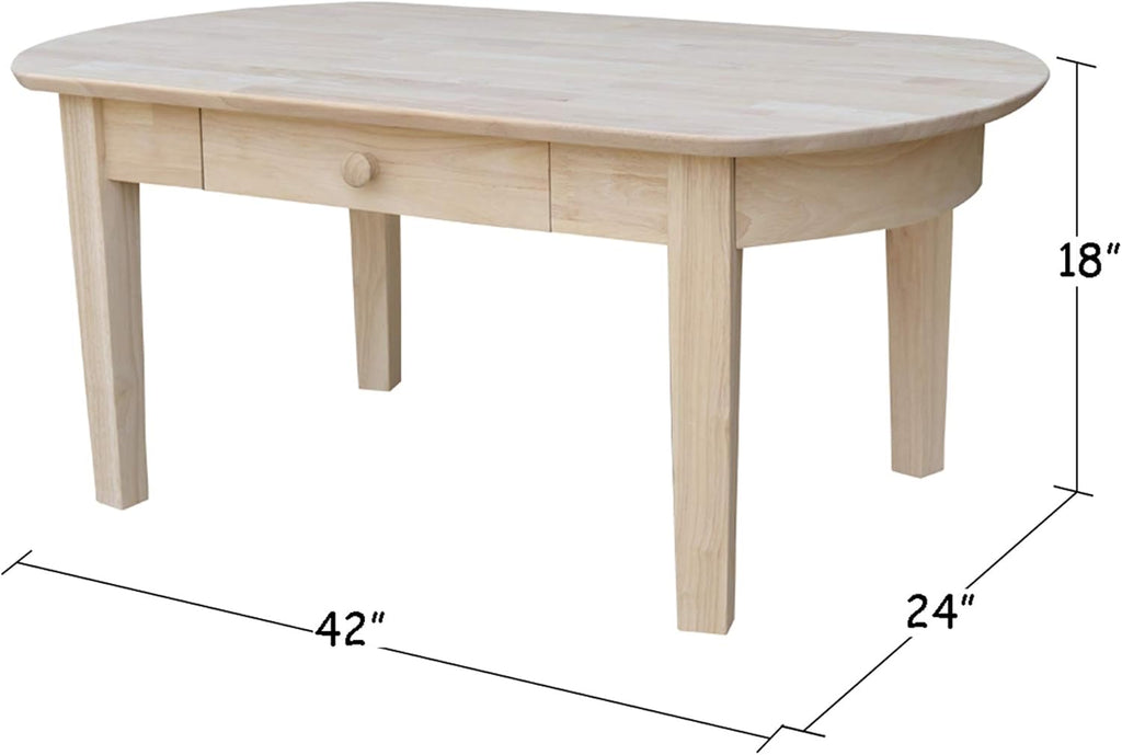 Oval Coffee Table, Unfinished H374419