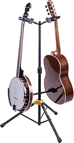 Black Dual Guitar Stand with Auto Grip System Z5143