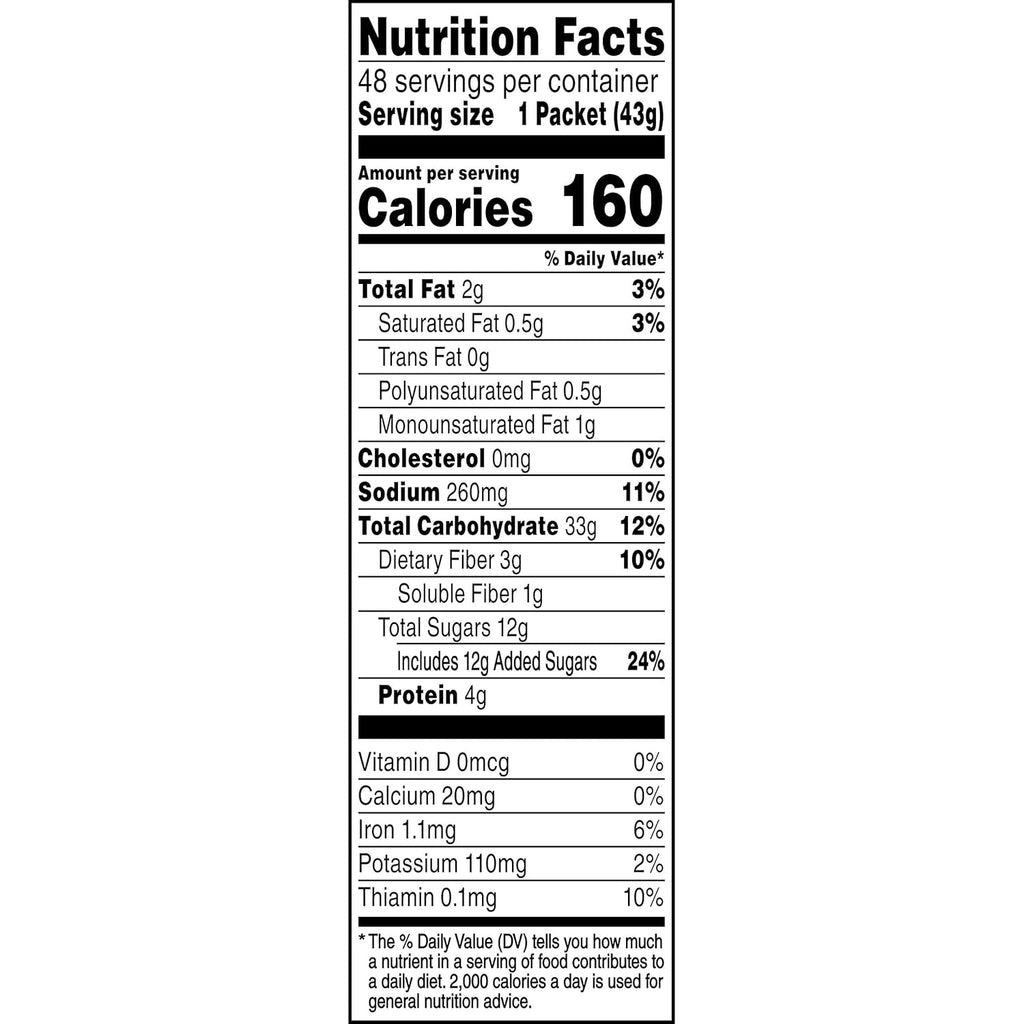 48 Packets Instant Oatmeal Maple Brown Sugar Z20680