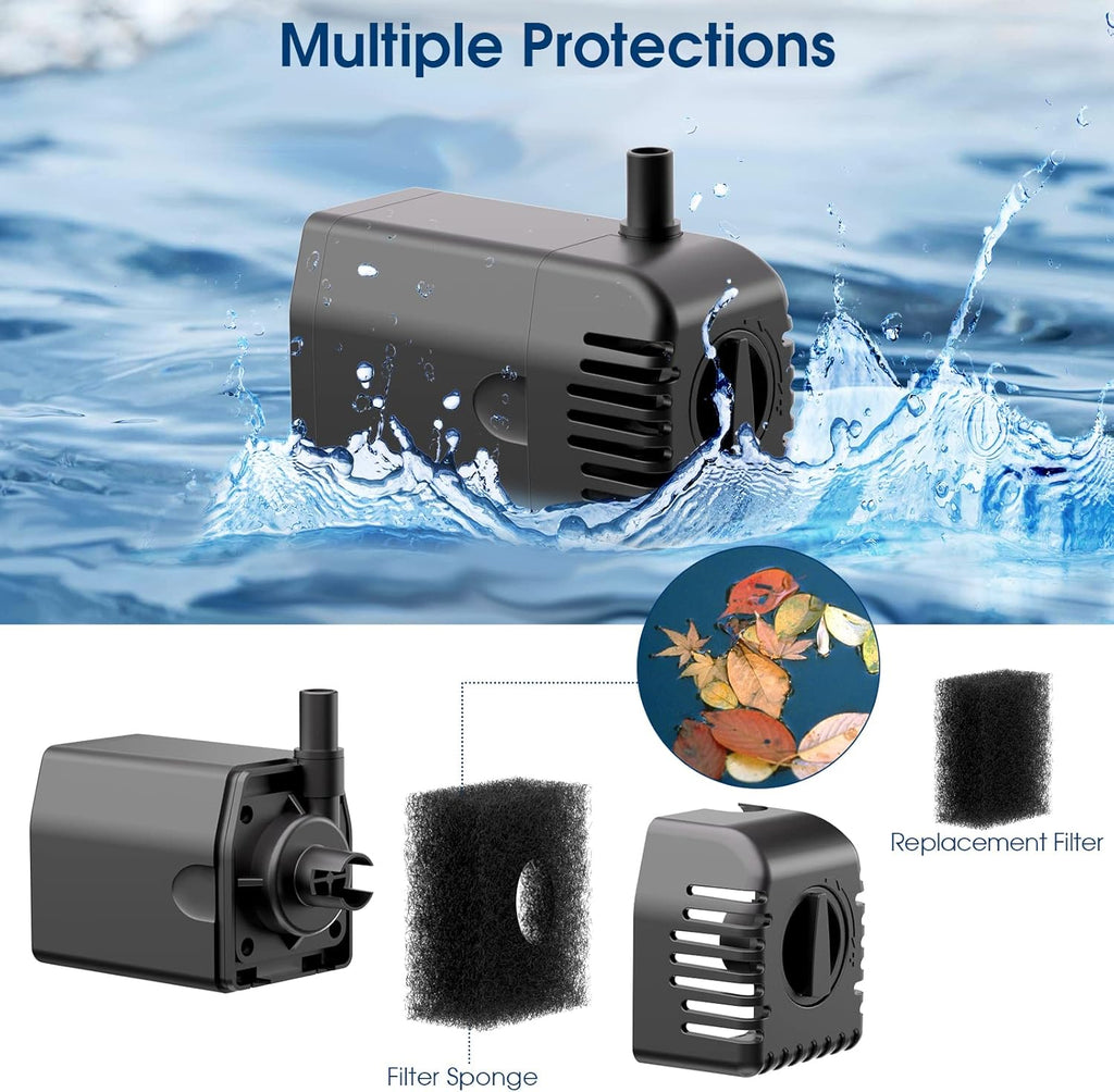 12 Watt Solar Fountain Pump Kit with PVC Tubing E564770
