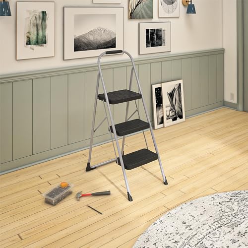 Three Big Folding Step Stool with Rubber Hand Grip Q165
