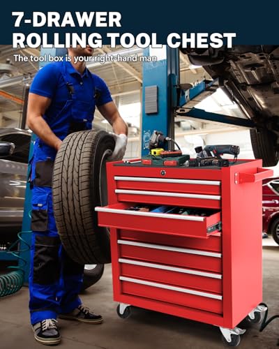 Black 5-Drawer Rolling Tool Chest E8693