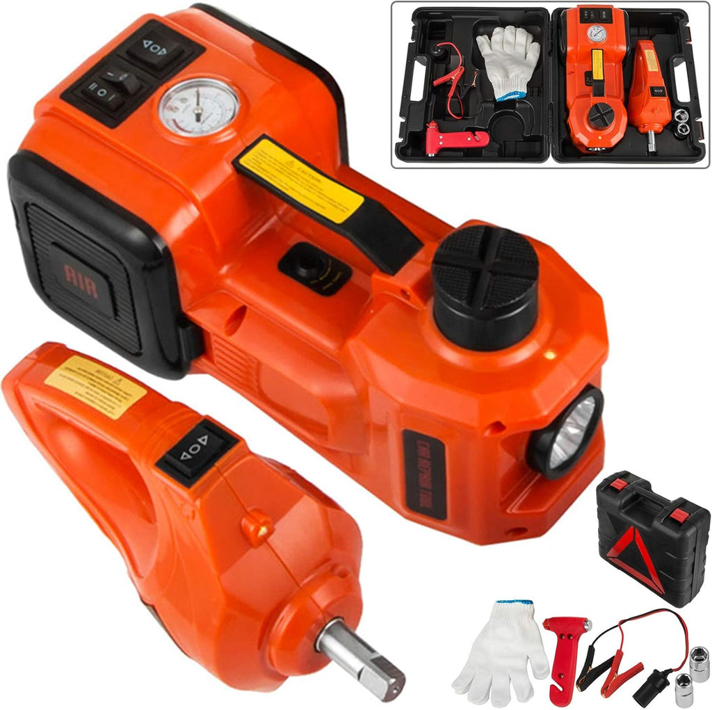 Electric Car Jack 3 Ton with Tire Inflator Pump and Electric Wrench E18711