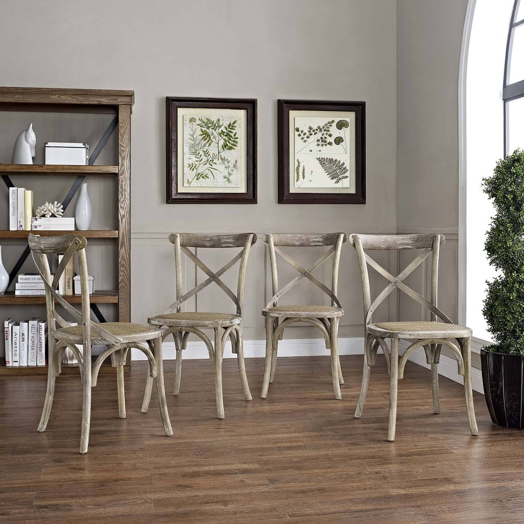White Dining Side Chair Set of 4 I72517