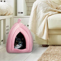 Pink Cat Pet Bed Igloo with Removable Cushion Pad T30187
