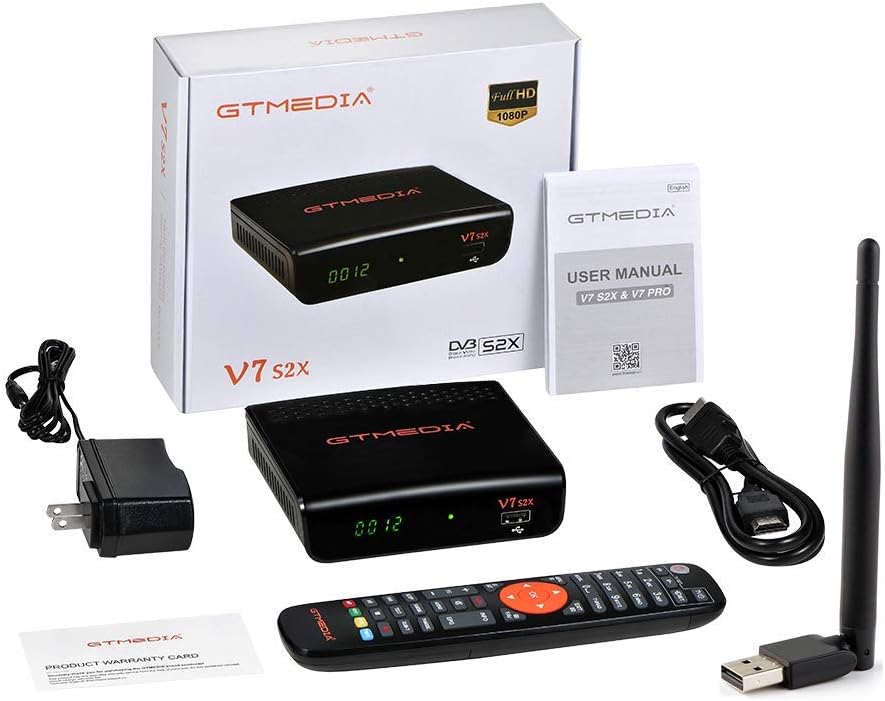 V7S2X HD 1080P FTA DVB-S2X H.265 HEVC 8bit Digital Satellite TV Receiver Pack of 2 F149