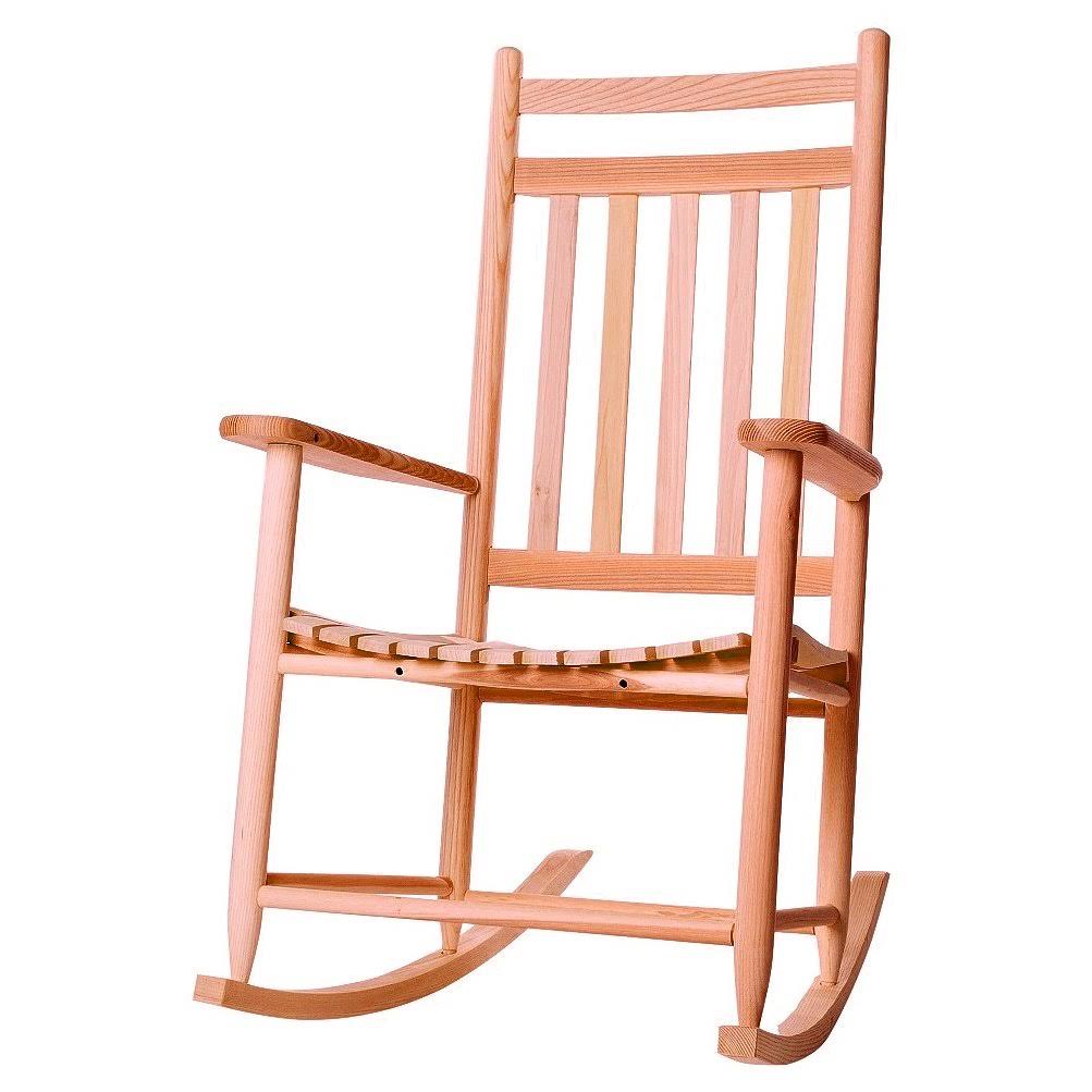 Coastal Tan Wood Rocking Chair Z1129