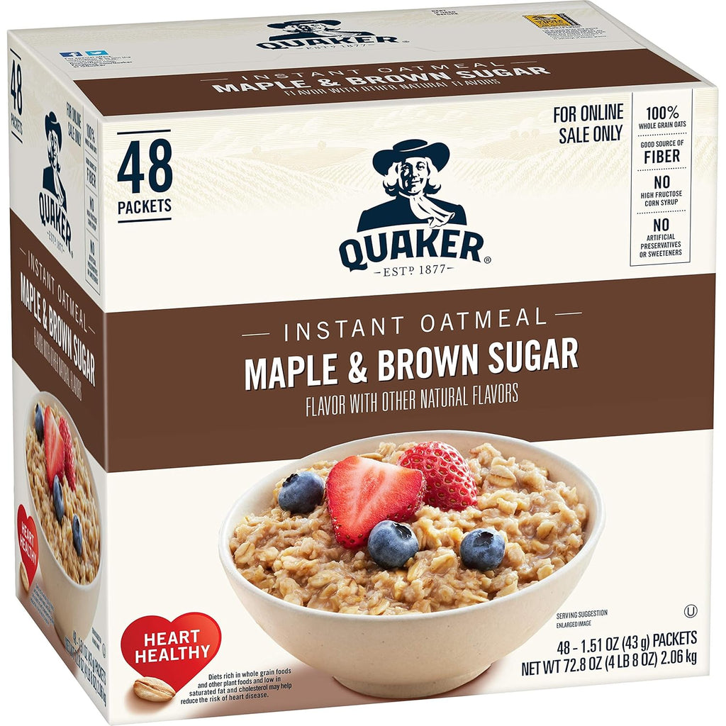 48 Packets Instant Oatmeal Maple Brown Sugar Z20680