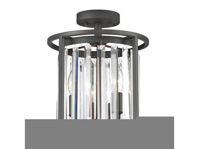 Bronze 3 Light Semi Flush Mount C2065