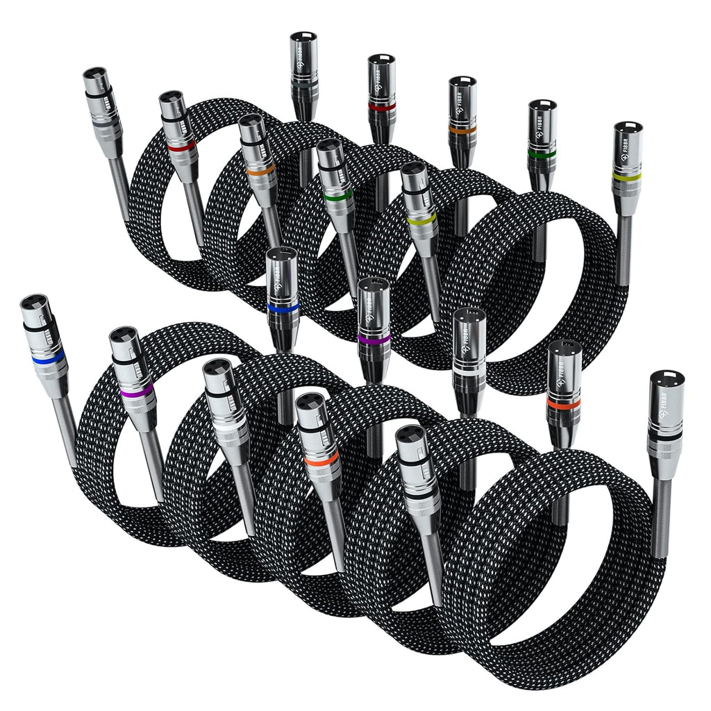 XLR Cable 100ft/30M, Nylon Braided XLR Male to Female, Pack of 2 Y690
