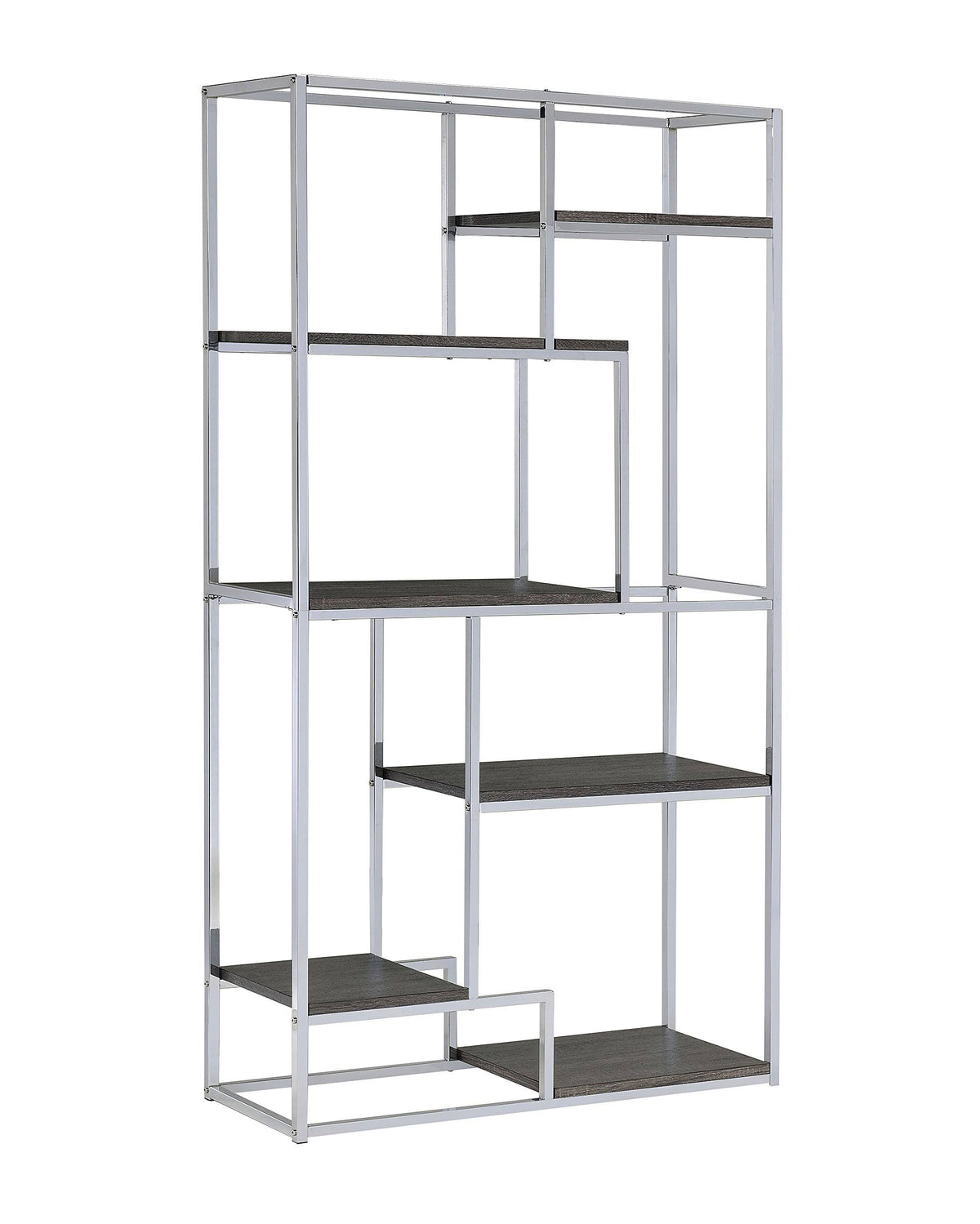 Chrome 6 Shelf Bookcase F338