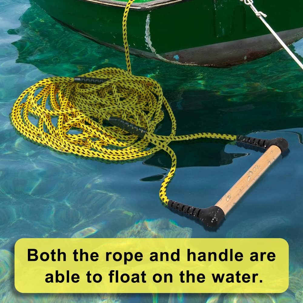 75 ft 2 Section Boat Tow Rope with Wood Handle, Pack of 2 R69219