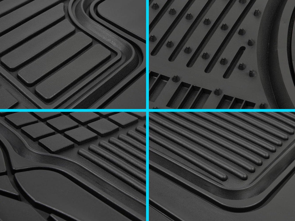 Heavy Duty Rubber Floor Mats (2 Front, 1 Liner & Cargo Mat) X740592