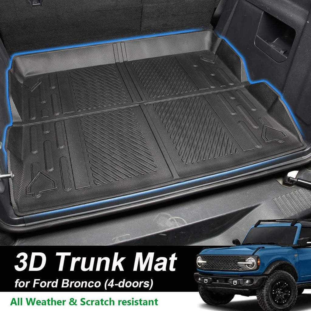 Cargo Liner Trunk Floor Mat for Ford Bronco 2021 2022 All Weather Waterproof TPE D593147