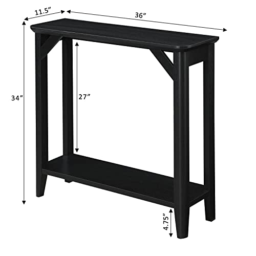 White Hall Table with Shelf F40671