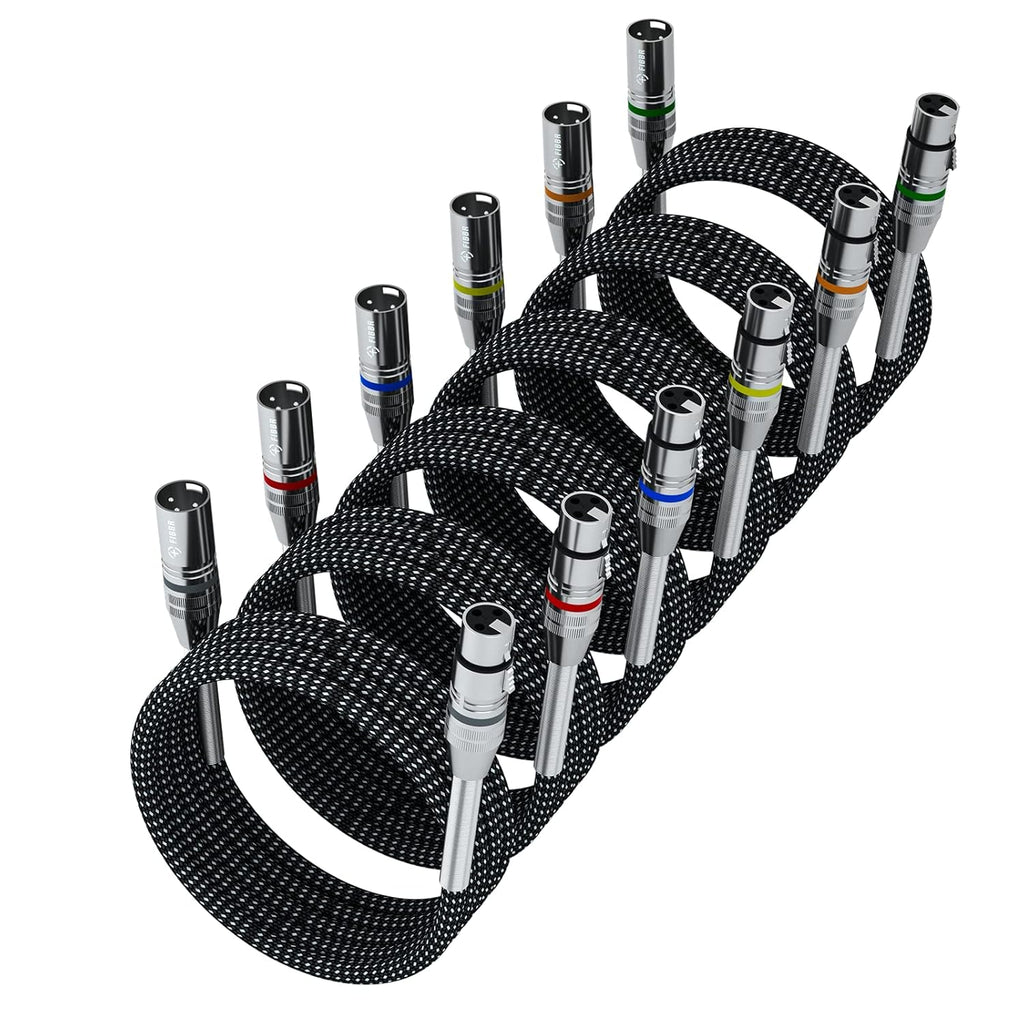 XLR Cable 100ft/30M, Nylon Braided XLR Male to Female, Pack of 2 Y690