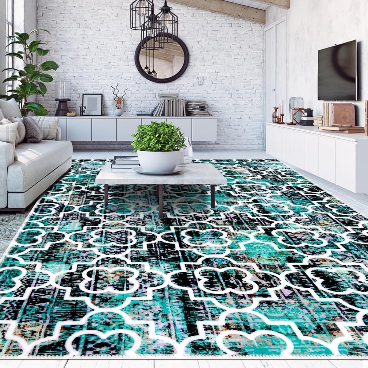 Washable Non-Slip Ultra-Soft 5x7 Area Rug D482