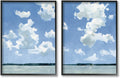 Blue Framed Wall Art, 2pc, Each 11 x 14 J866