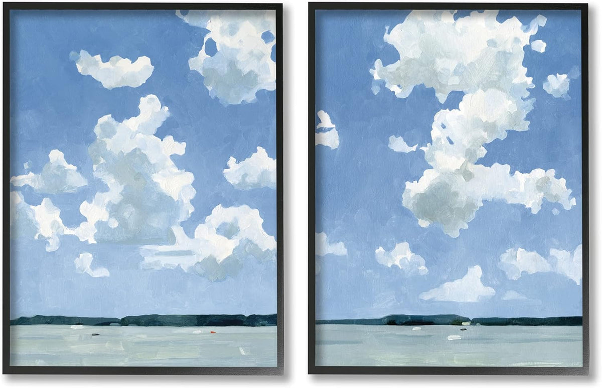 Blue Framed Wall Art, 2pc, Each 11 x 14 J866