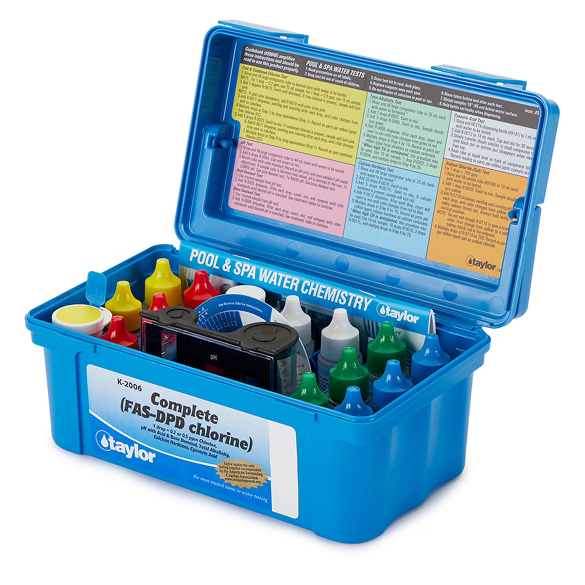 Complete Swimming Pool Water Test Kit Chlorine pH Alkalinity T36989