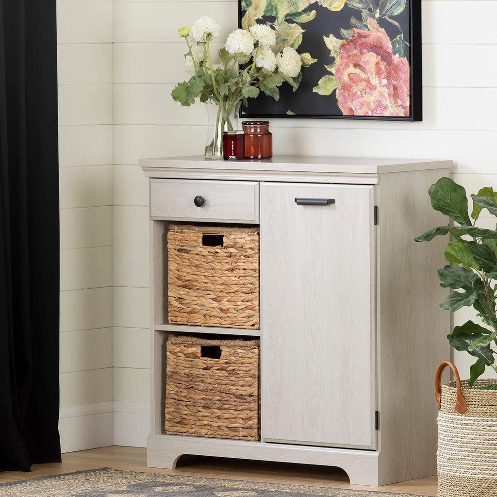 Winter Oak 1-Door Storage Cabinet A75954