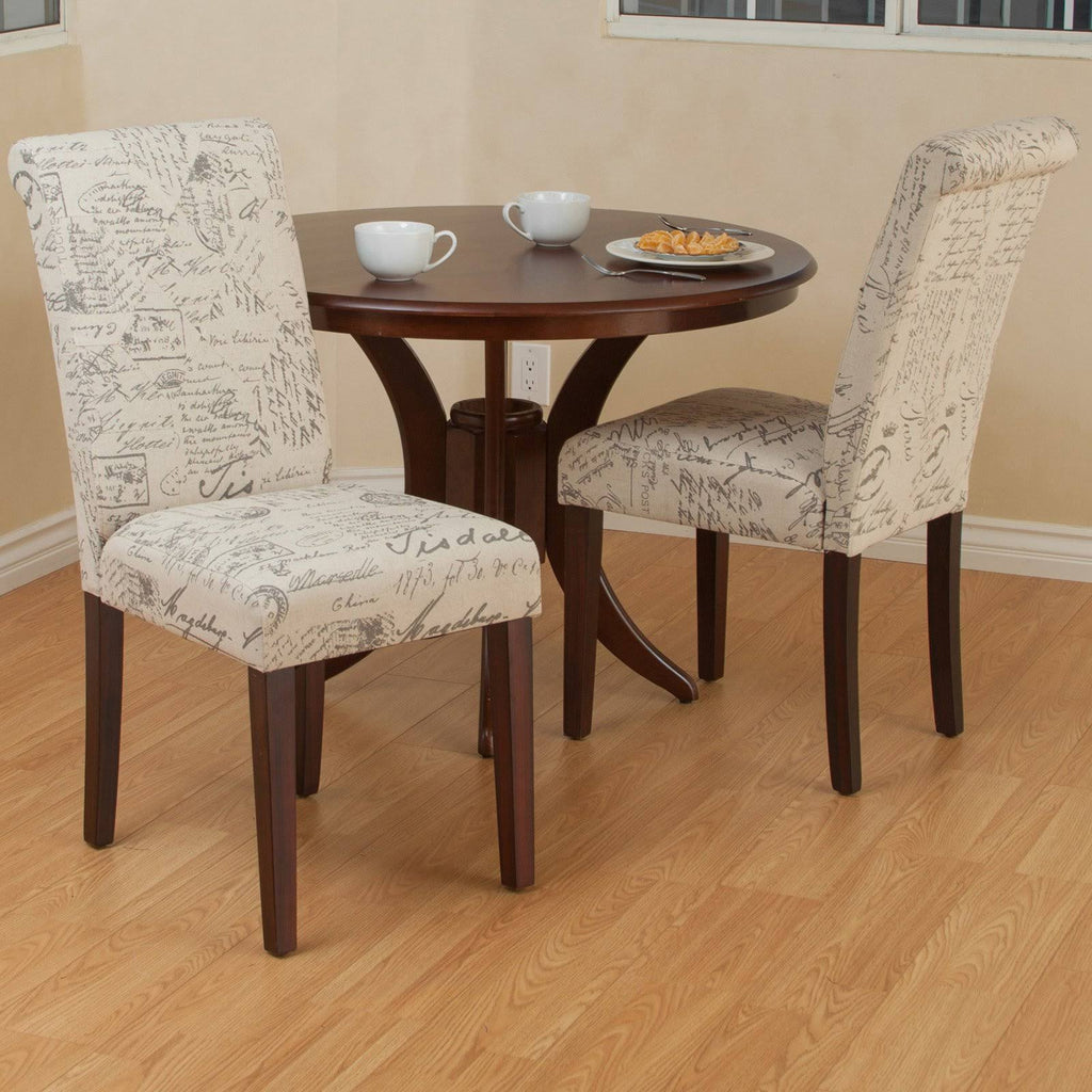 Beige Linen Dining Chair Set of 2 B3222