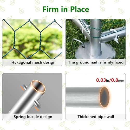 Large Metal Chicken Coop with Waterproof Cover G2194
