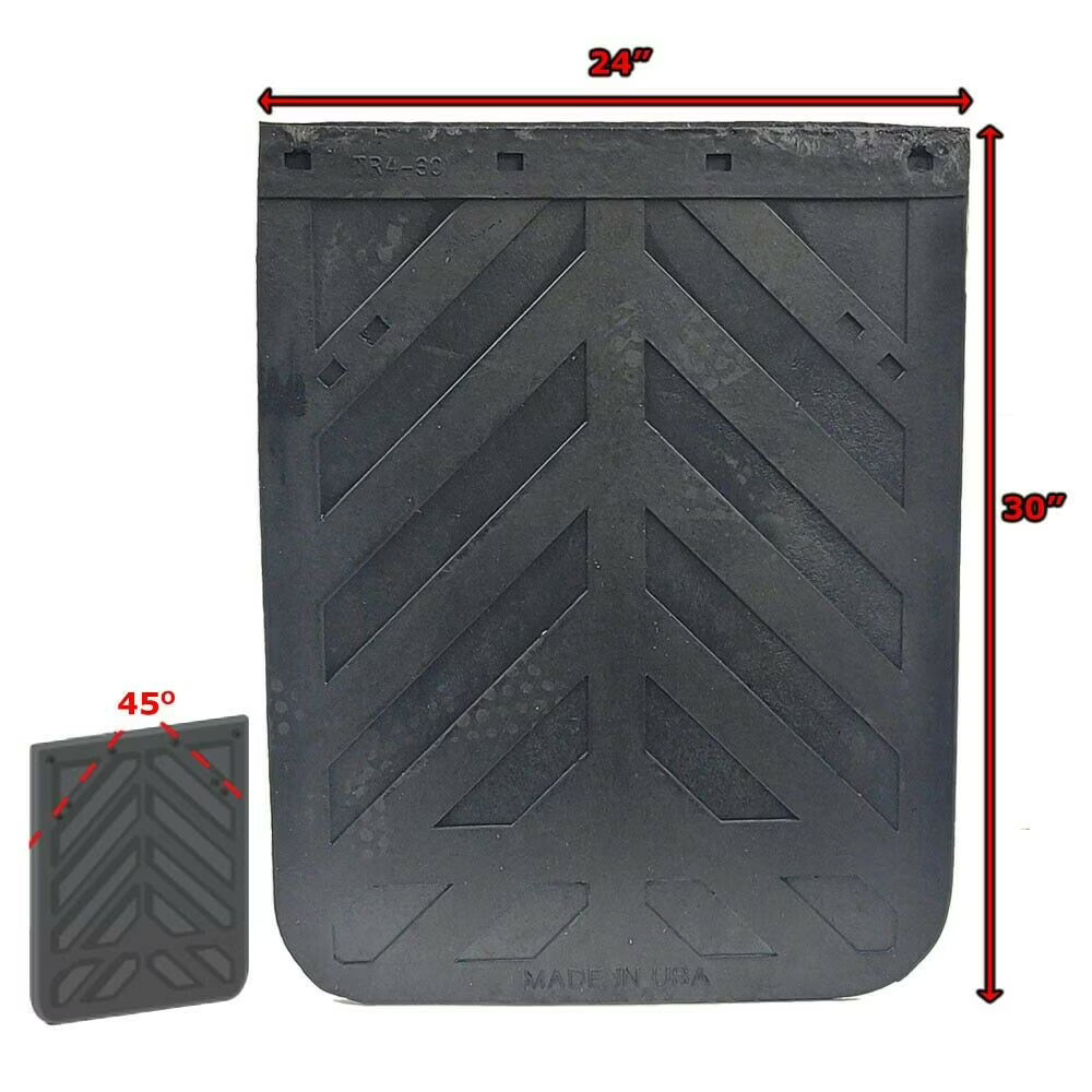 Pair of Black Rubber 30" x 24" Mud Flaps Y325244