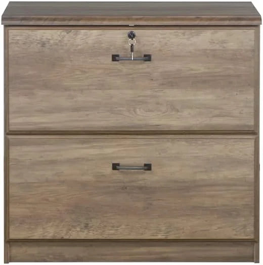2 Drawer Lateral Filing Cabinet In Rustic Oak L5855