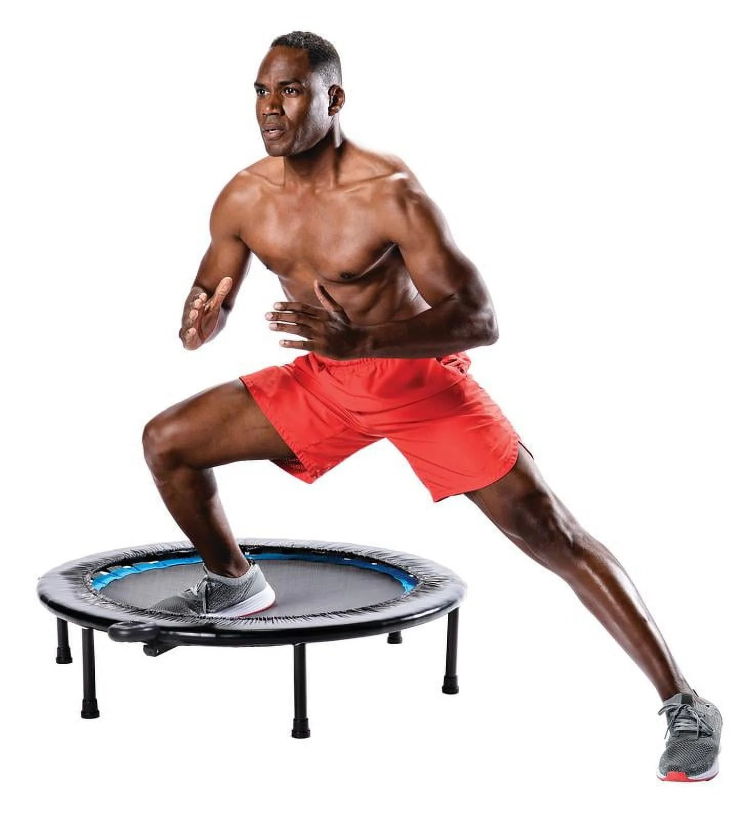 36" W x 36" D x 12" H Black Trampoline with Monitor and Adjustable Incline F10320