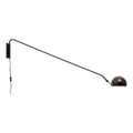 Black Metal Wall Lamp with Brass Details T343