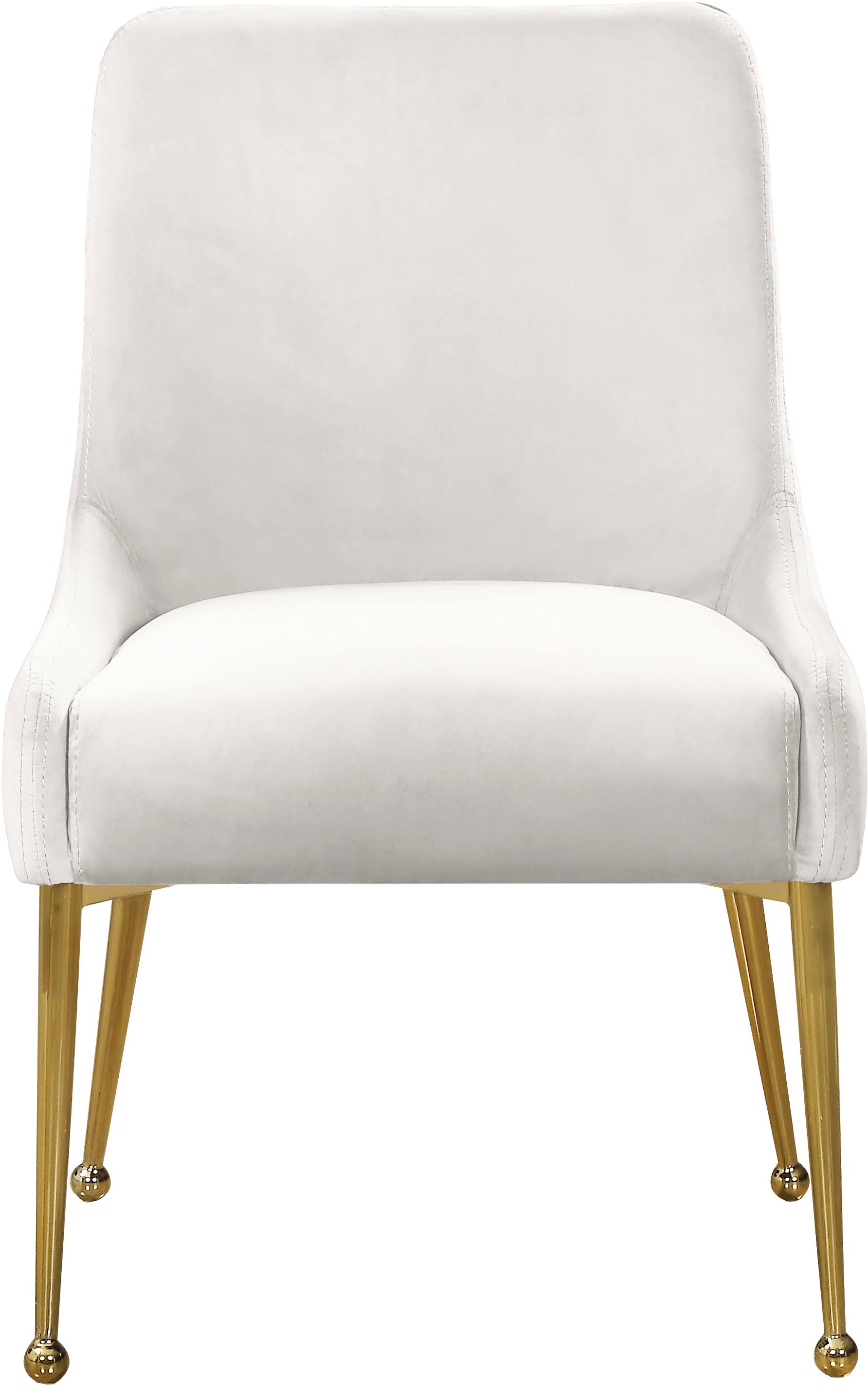 Cream Velvet Dining Chair Set of 2 I479591