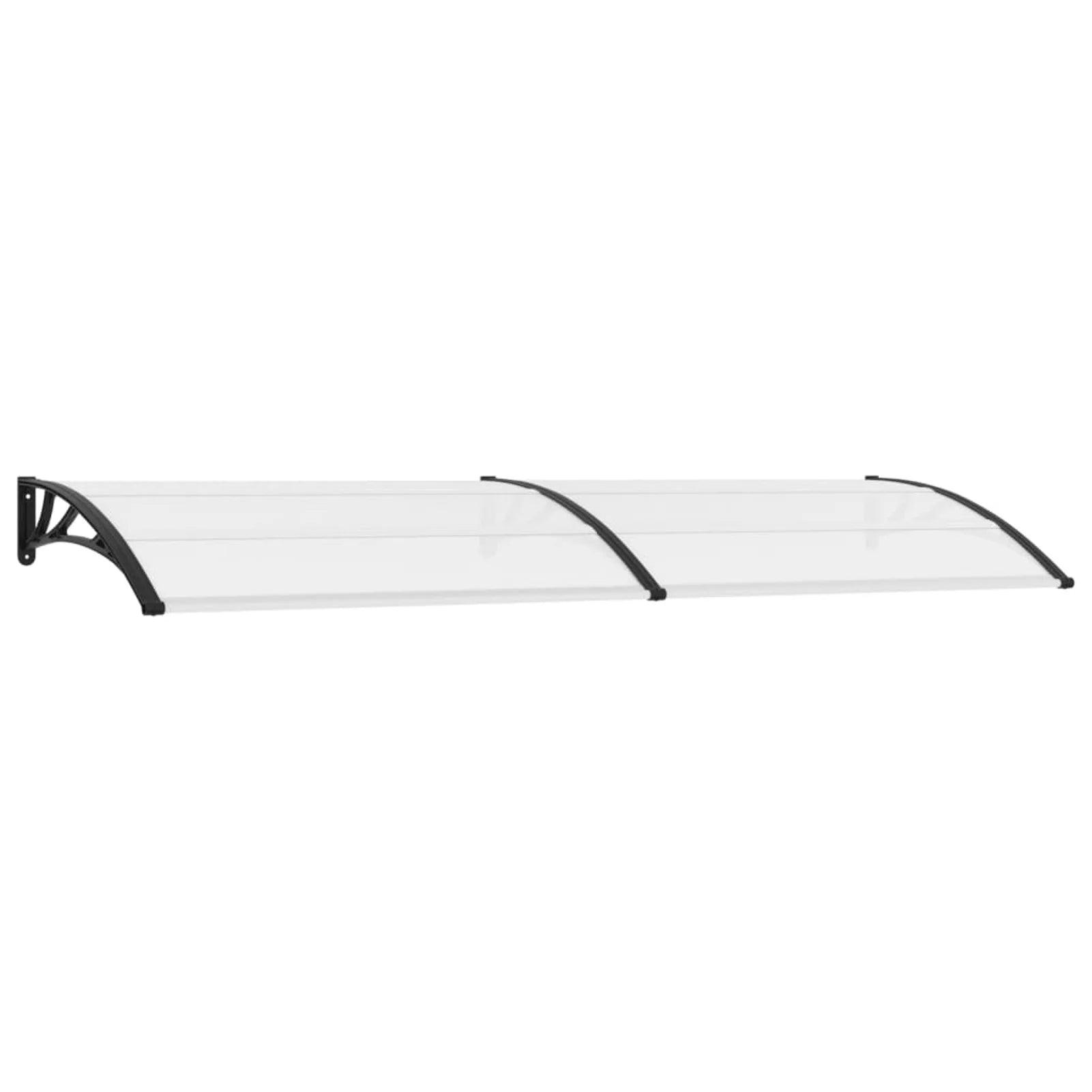Door Canopy Black and Transparent 118.1"x31.5" PC J302015