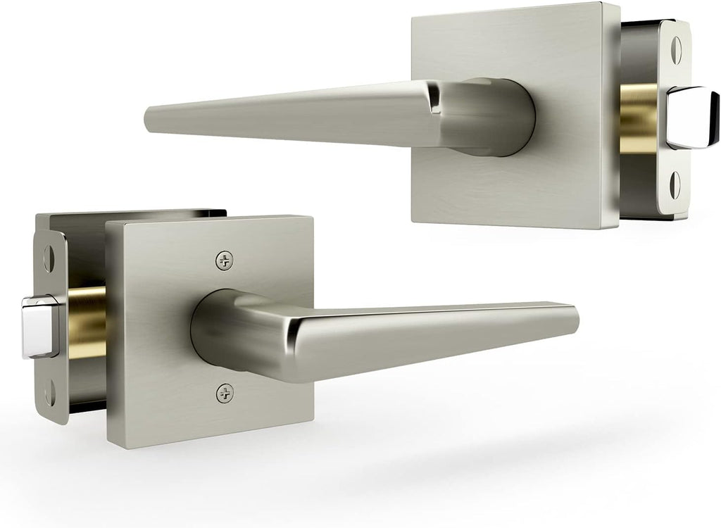 Matte Black Lever Door Handle and Deadbolt Lock Combo Pack of 2 O196650