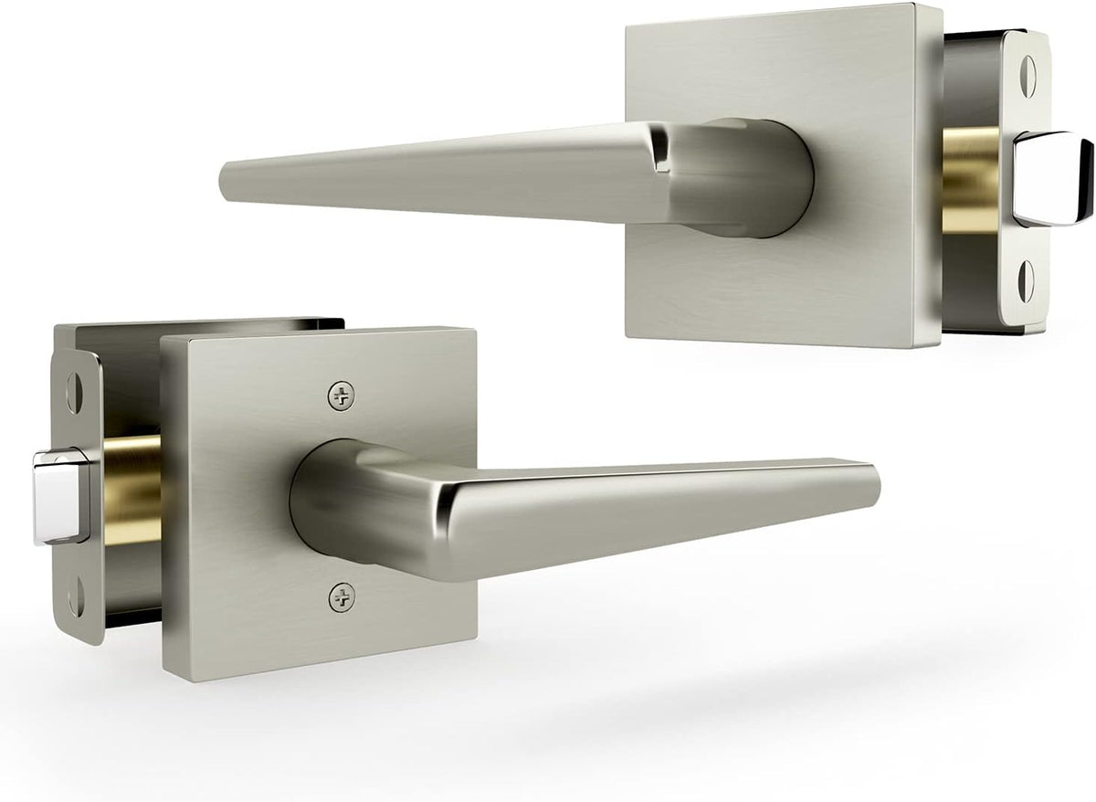 Matte Black Lever Door Handle and Deadbolt Lock Combo Pack of 2 O196650