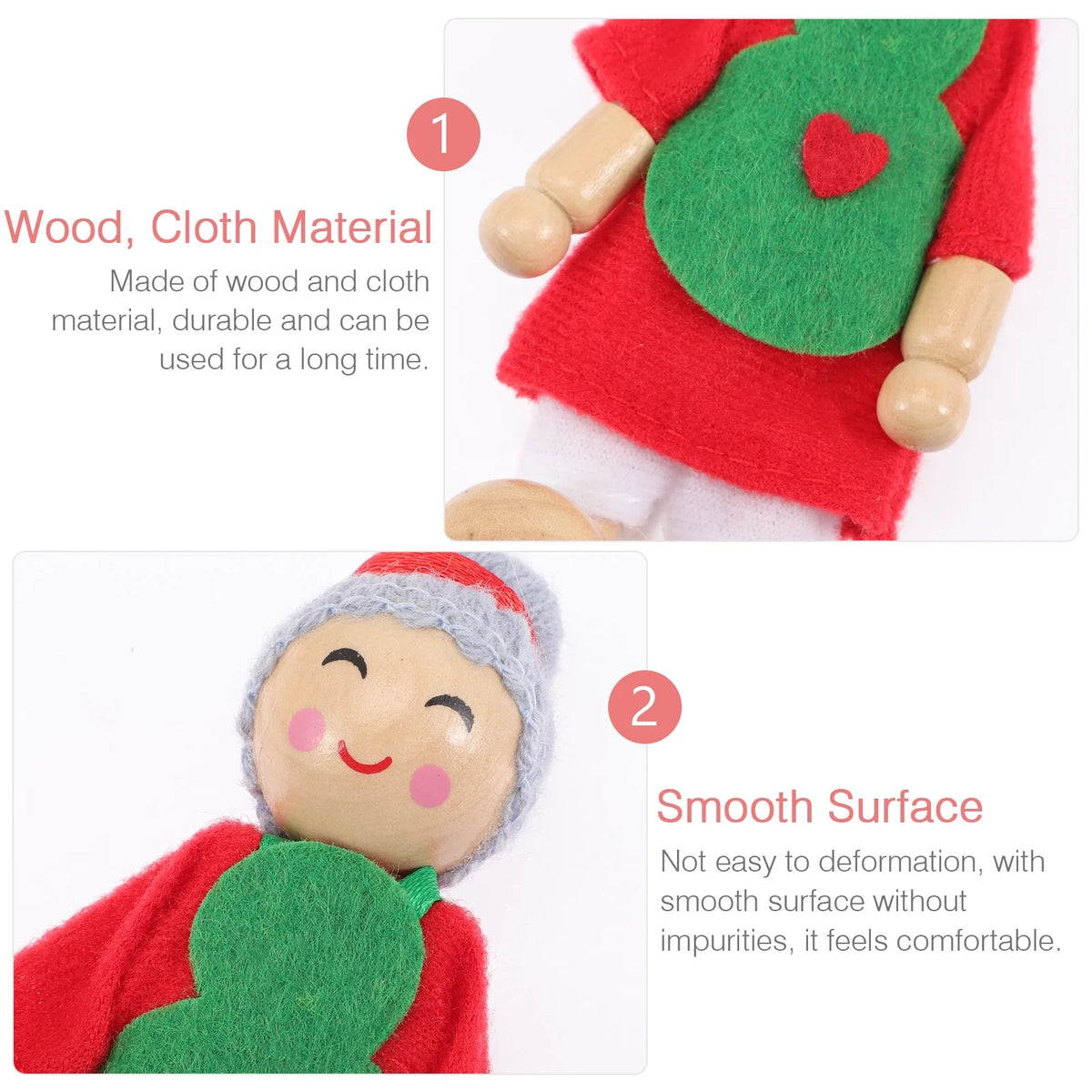 7 Pcs Wooden Dolls Playset K1352