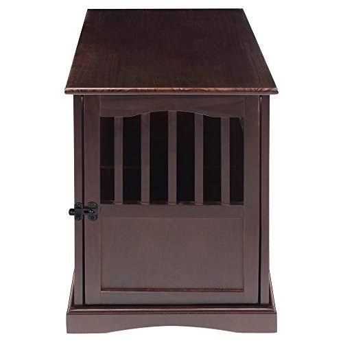 Large Wood Dog Kennel Crate with End Table E31930