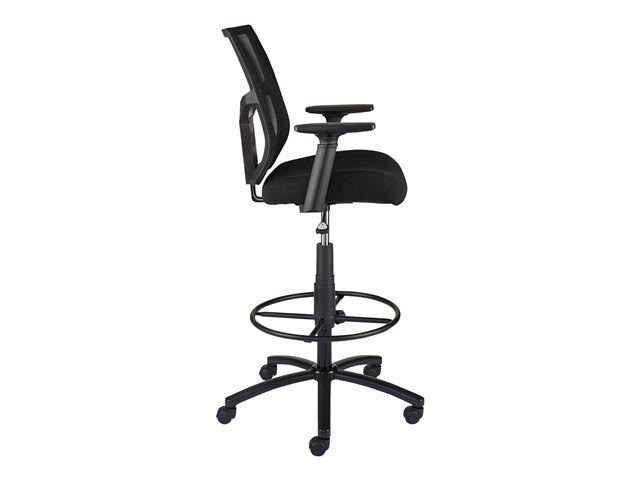 Black Mesh and Fabric Stool I7577