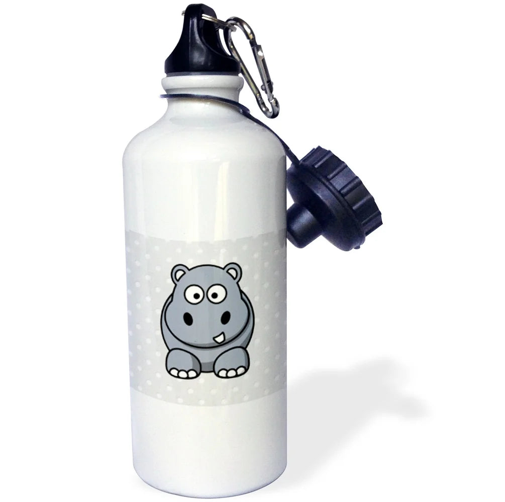 Gray and White 21 oz Sports Water Bottle Z3200