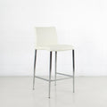 White Leatherette Chrome Counter Stool O1722