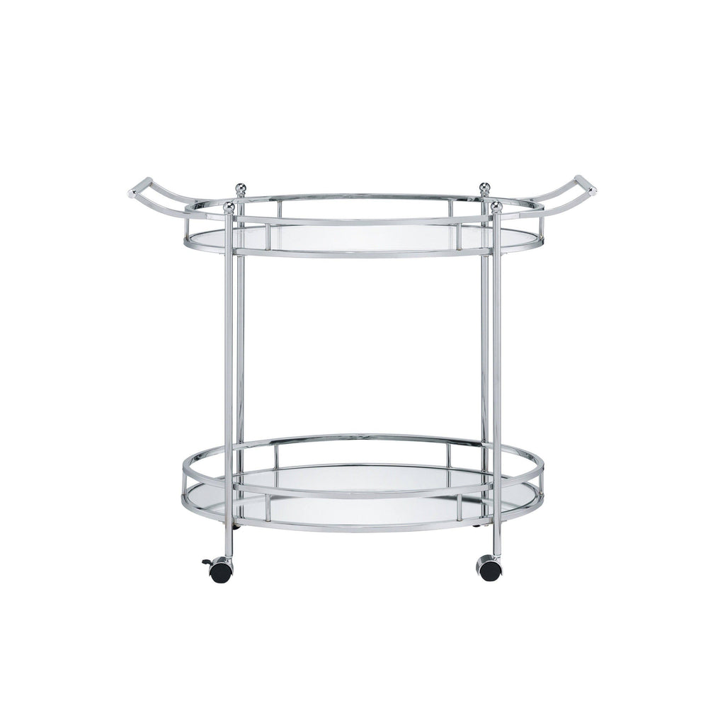 Clear Glass Serving Cart N5885
