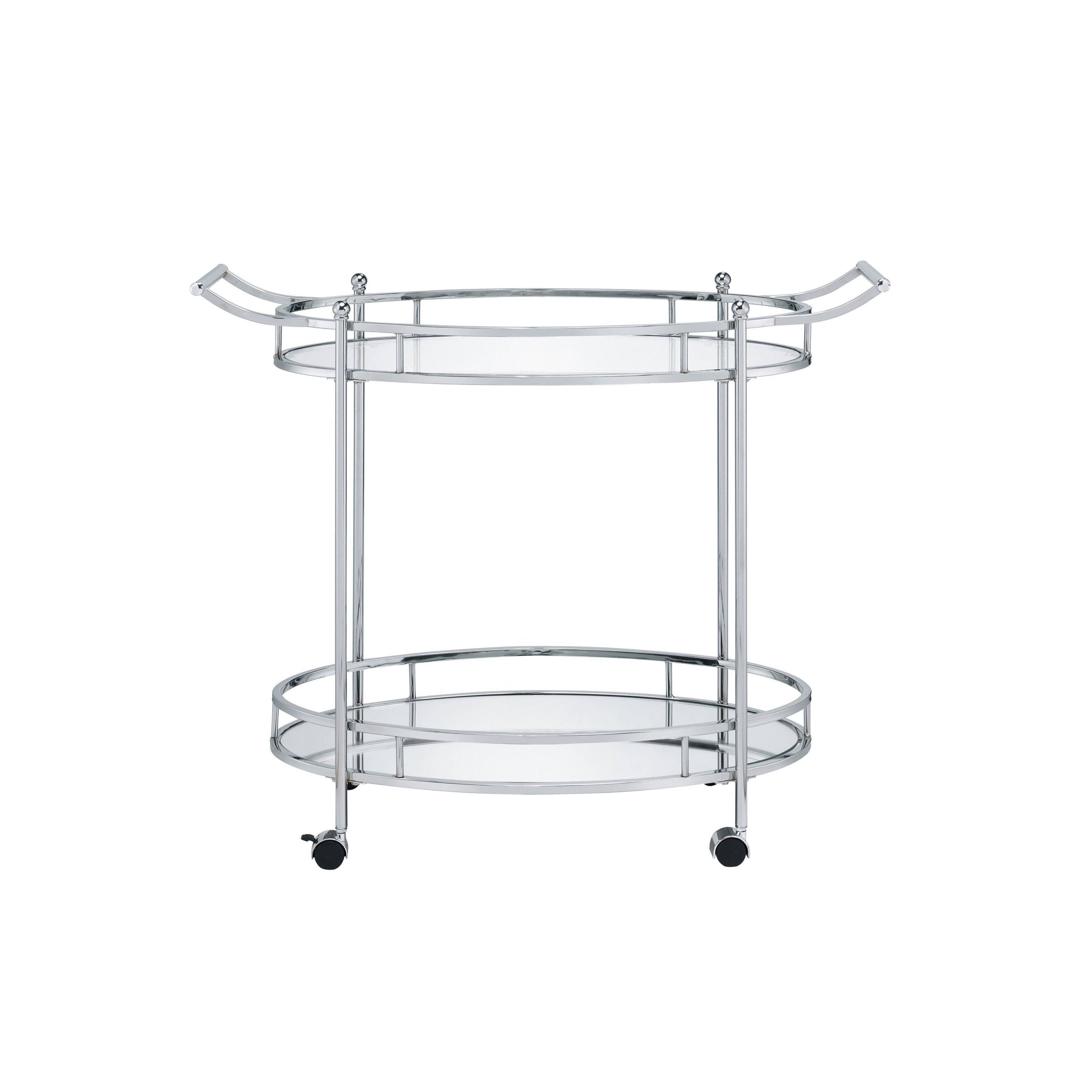 Clear Glass Serving Cart N5885