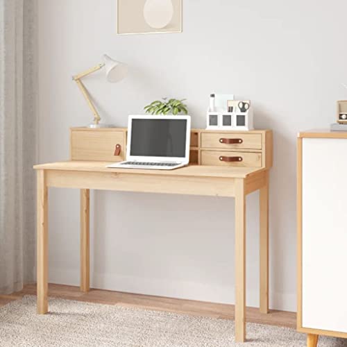 43.3"x19.7"x36.6" Solid Wood Pine Desk X947