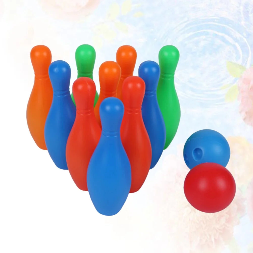 Bowling Set Kids Game Toys Indoor Ball Outdoor Plastic Party Skittle Games Sports Pin Balls Play H635750