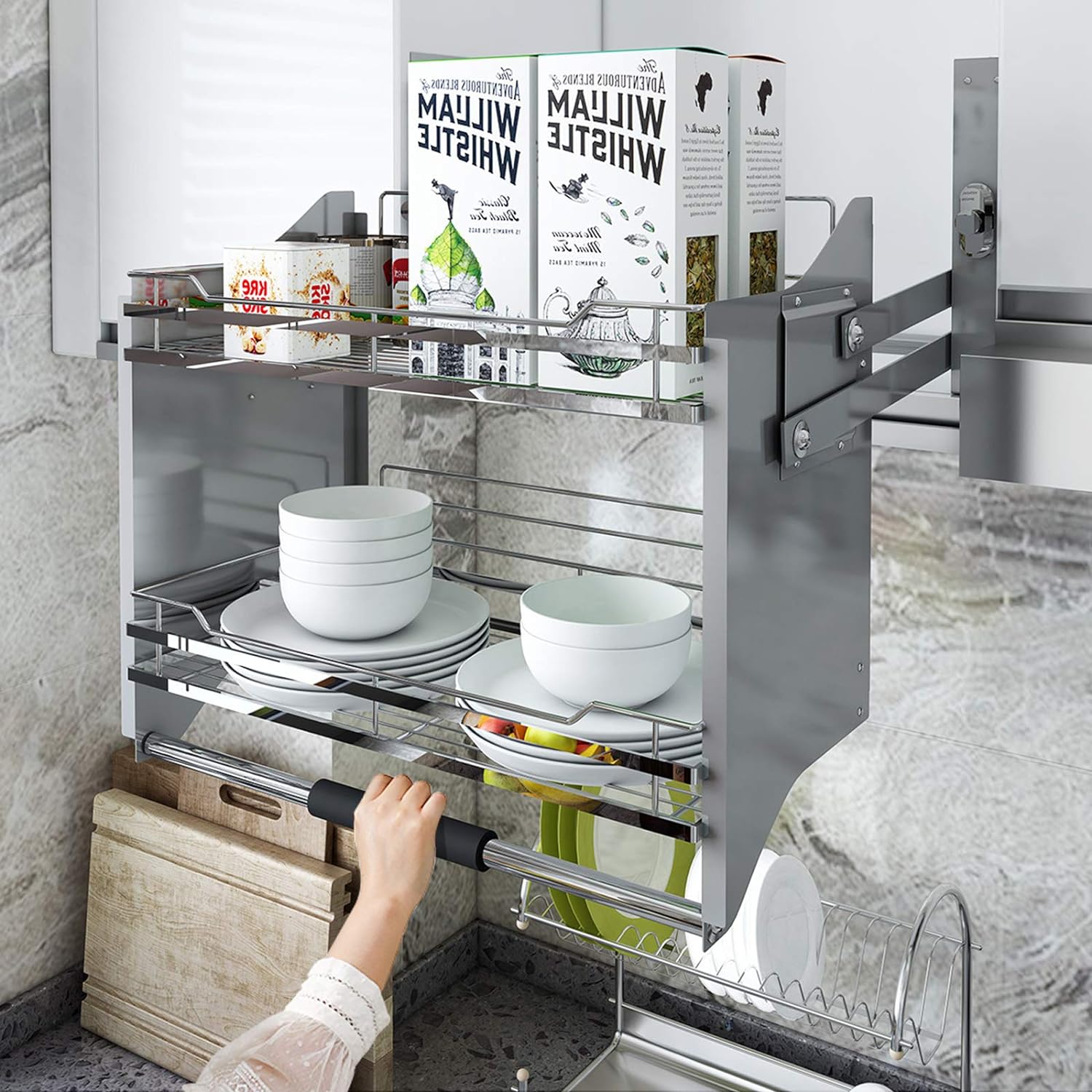 Pull-Down Cabinet Organizer 2 Tier N4849