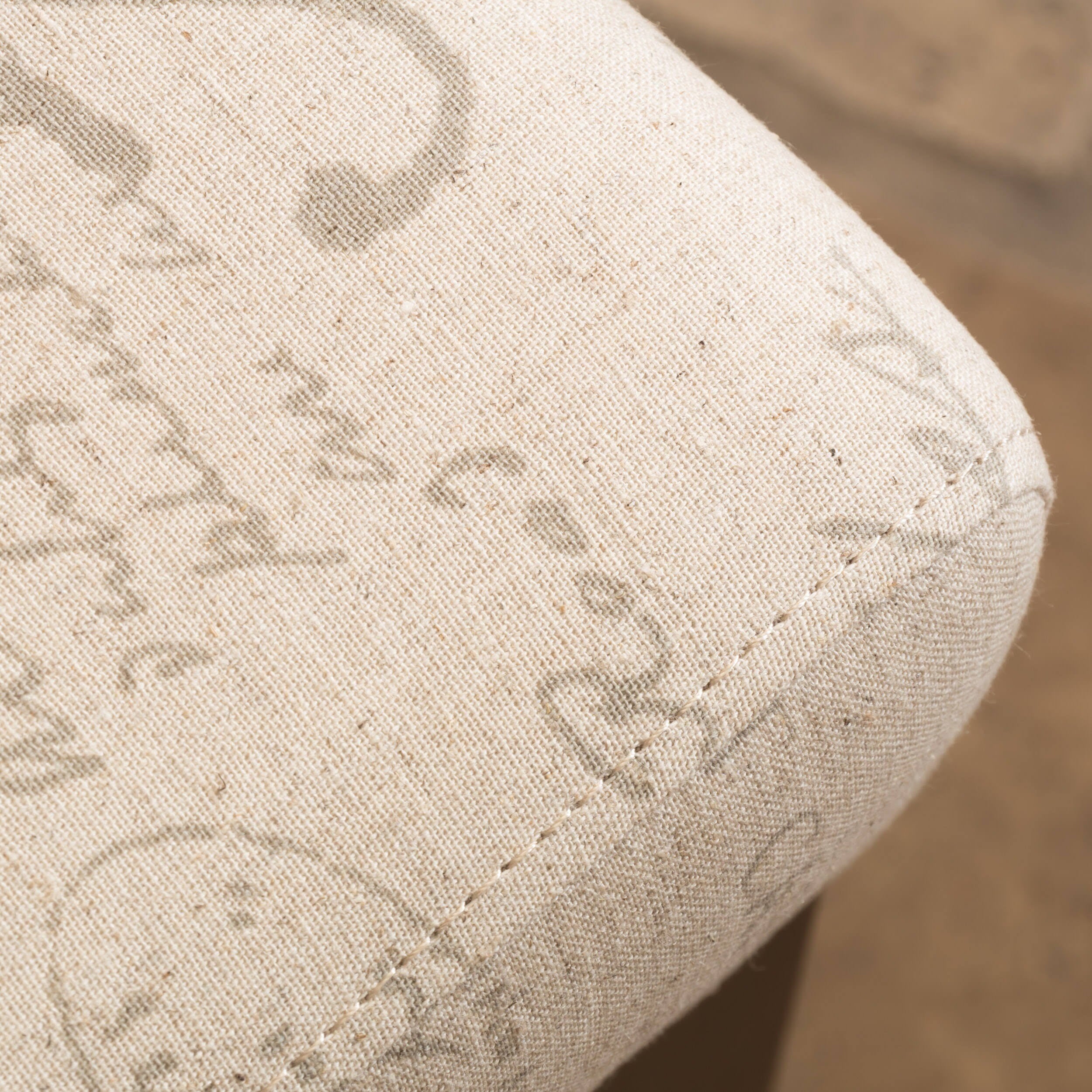 Beige Linen Dining Chair Set of 2 B3222