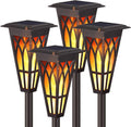 Solar Torch Lights 4 Pack, Solar Lights Outdoor Waterproof IP65 with 20 LED 2 Modes Auto On/Off Dancing Flickering Flames, Landscape Decoration Lighting for Garden Pathway Driveway Yard Deck Pool Path X359540