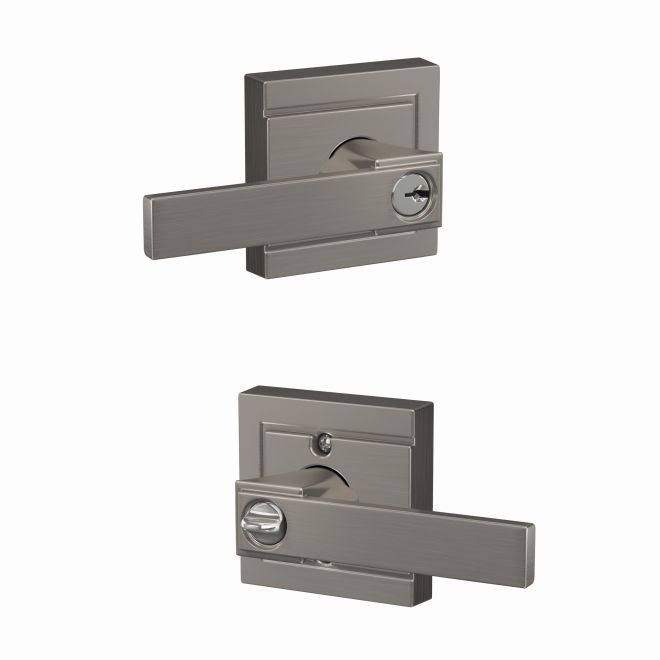 Satin Nickel Keyed Entry Lever Lock K5270