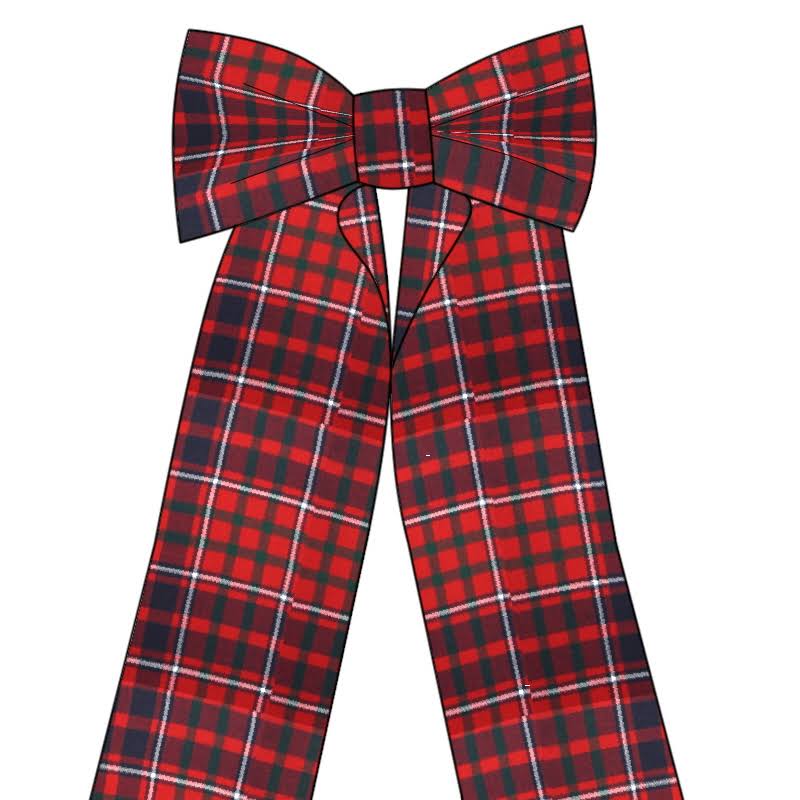 Big Wool Plaid Bow P30735